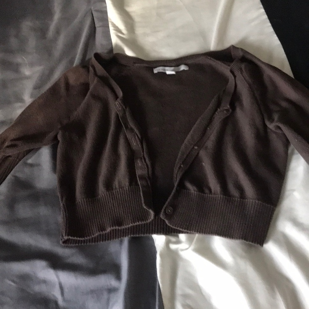 Brown Crop Sweater/Cover